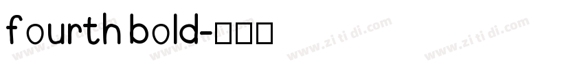 fourth bold字体转换
